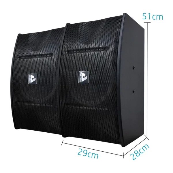89d3ca1de645cff4097e66014dbf47f4.webp AmpAudio 25cm Karaoke Speaker Set C L29cm W28cm H51cm