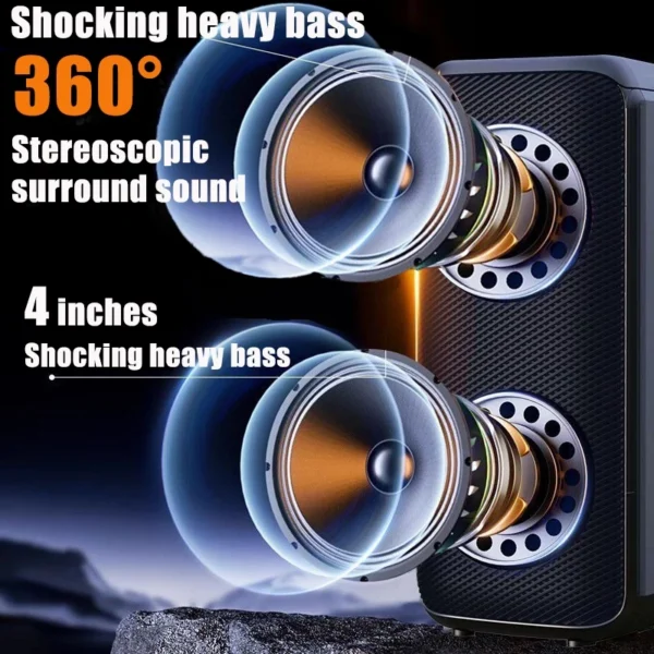 Bluetooth Karaoke Party Speaker with Wireless Mic