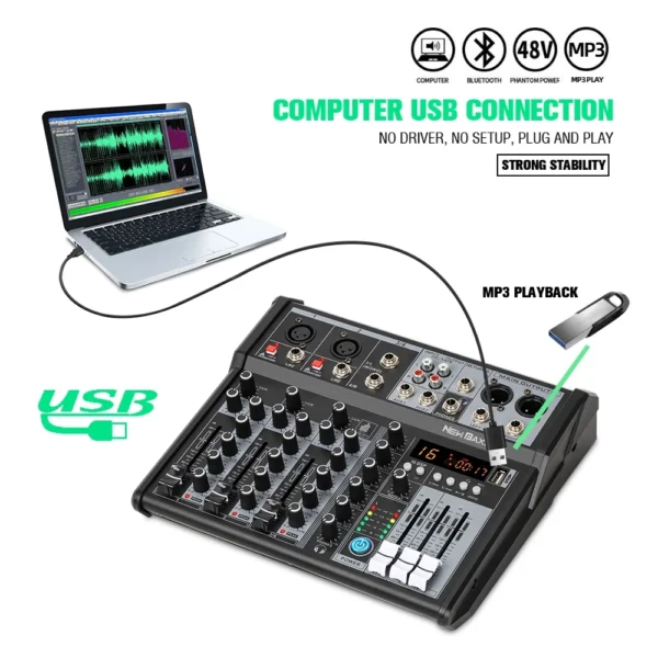 PG4S 4 Channel Audio Mixer