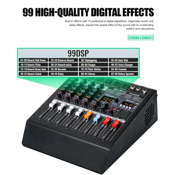 PHX400 Audio Mixer Amplifier